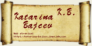 Katarina Bajčev vizit kartica